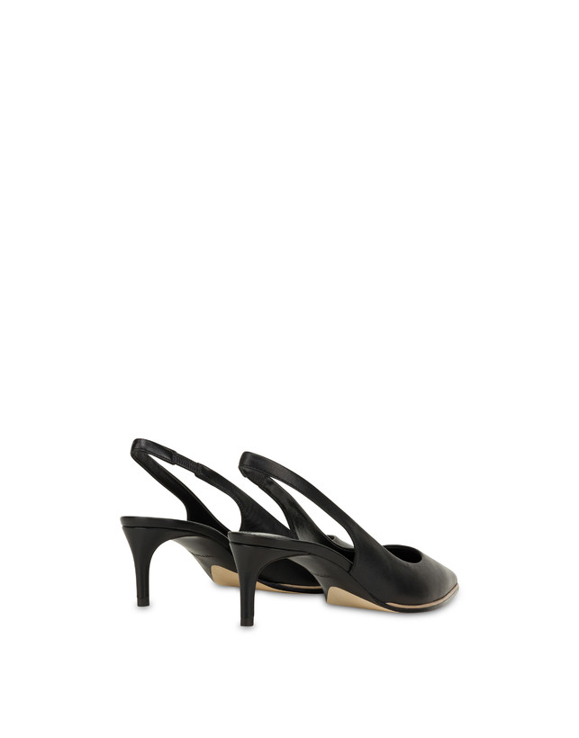 Pollini Slingback In Nappa Attitude Nero Fino Al -60%