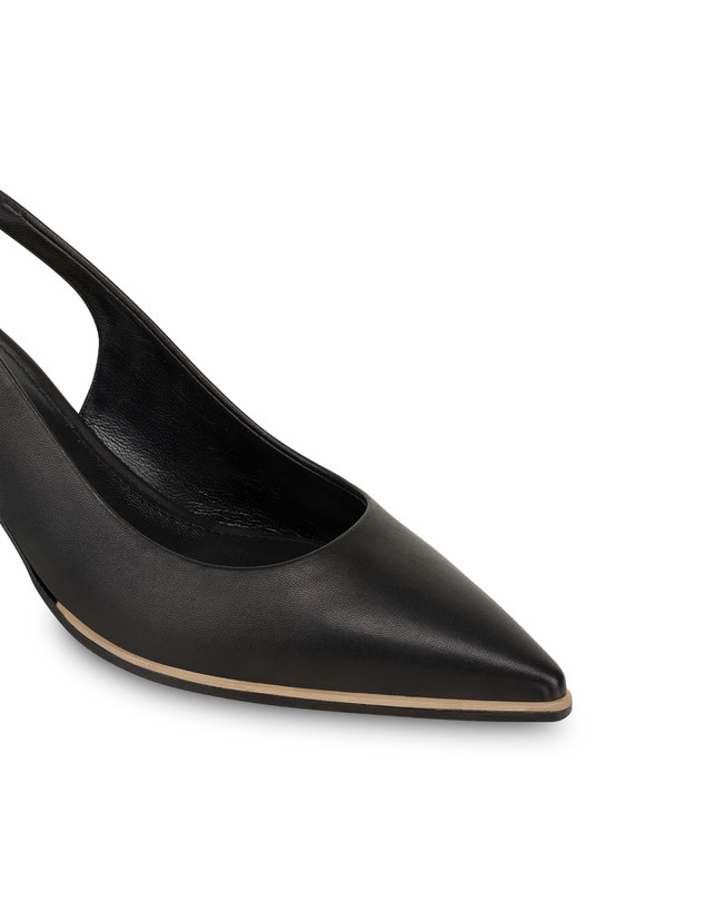 Pollini Slingback In Nappa Attitude Nero Fino Al -60%