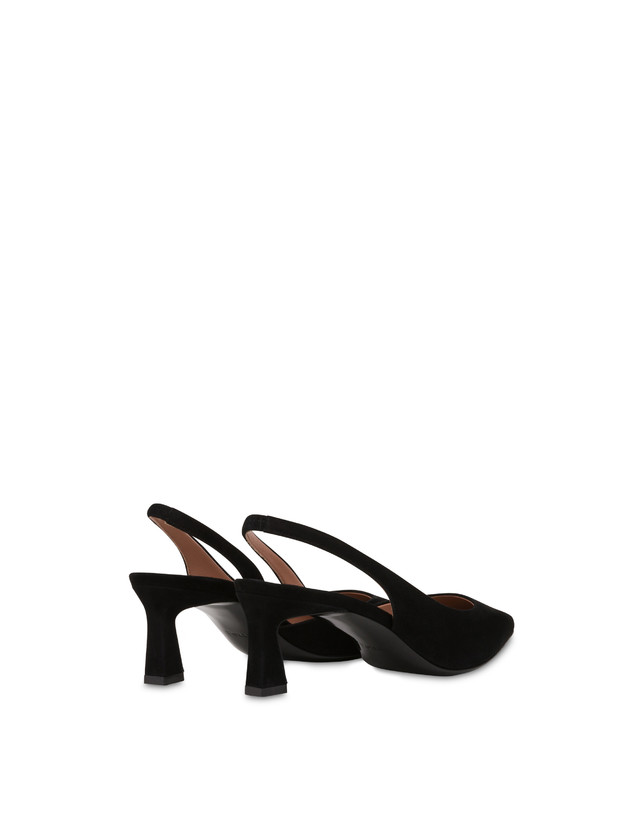 Pollini Slingback In Camoscio Sissi Nero Affare Del Giorno