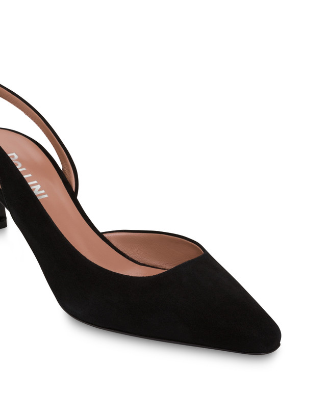 Pollini Slingback In Camoscio Sissi Nero Affare Del Giorno