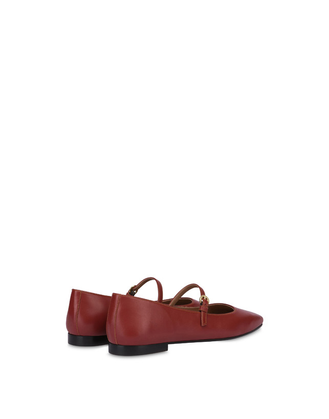 Pollini Ballerine In Nappa Nina Terracotta Economico