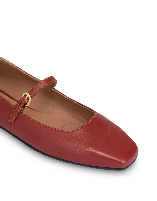 Pollini Ballerine In Nappa Nina Terracotta Economico