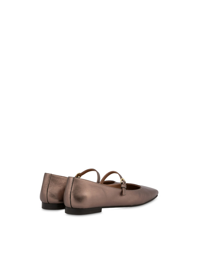 Pollini Ballerine In Nappa Laminata Nina Legno Online