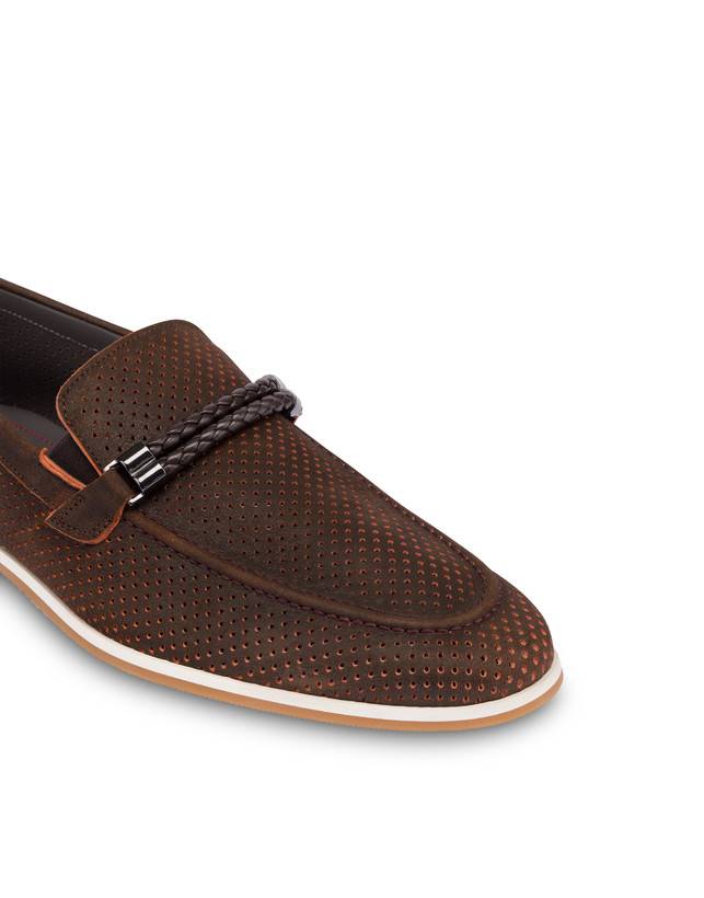 Pollini Mocassini In Scamosciato Traforato B-light T.moro Saldi