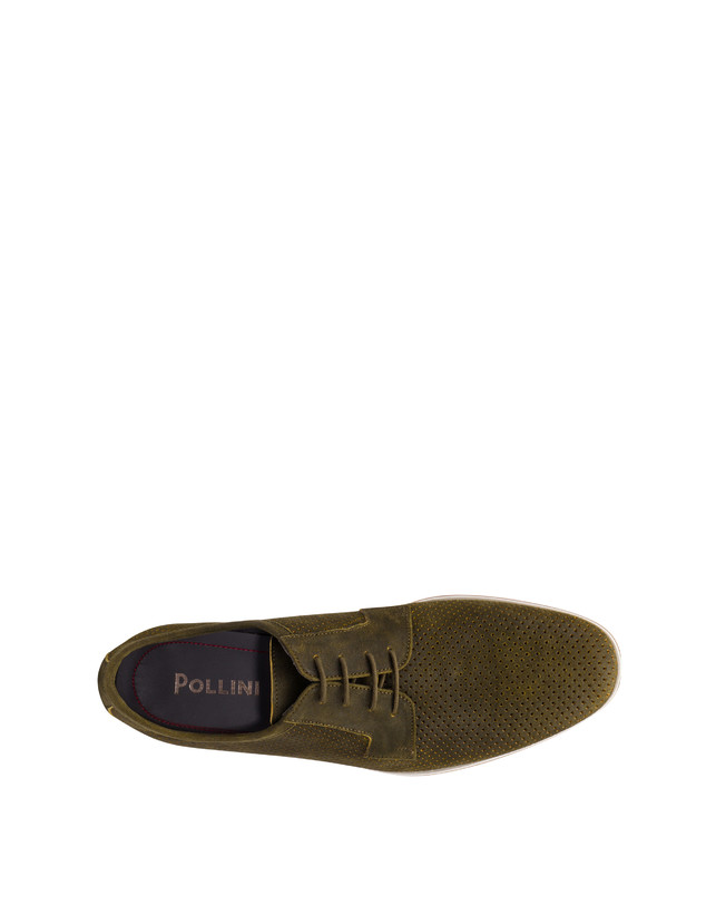 Pollini Derby In Scamosciato Traforato B-light Militare Offerte