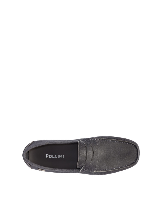 Pollini Mocassini In Capra Drivers Grafite Negozio