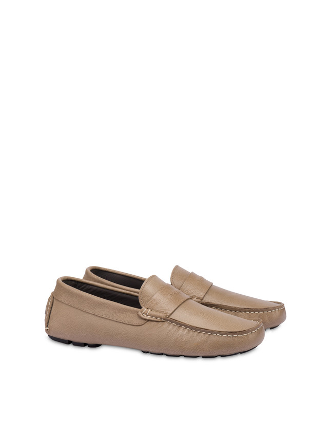 Pollini Mocassini Driver In Vitello Eazy Taupe Moda