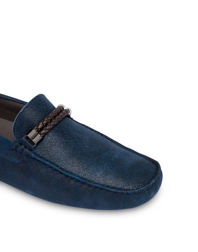 Pollini Mocassini Con Morsetto In Pelle Eazy Blu 2025
