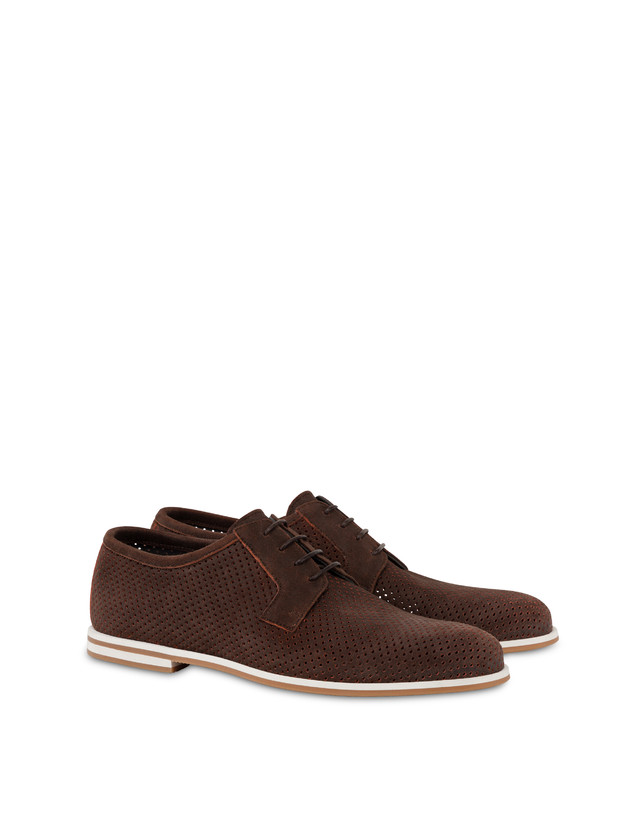 Pollini Derby In Scamosciato Traforato B-light T.moro 2025