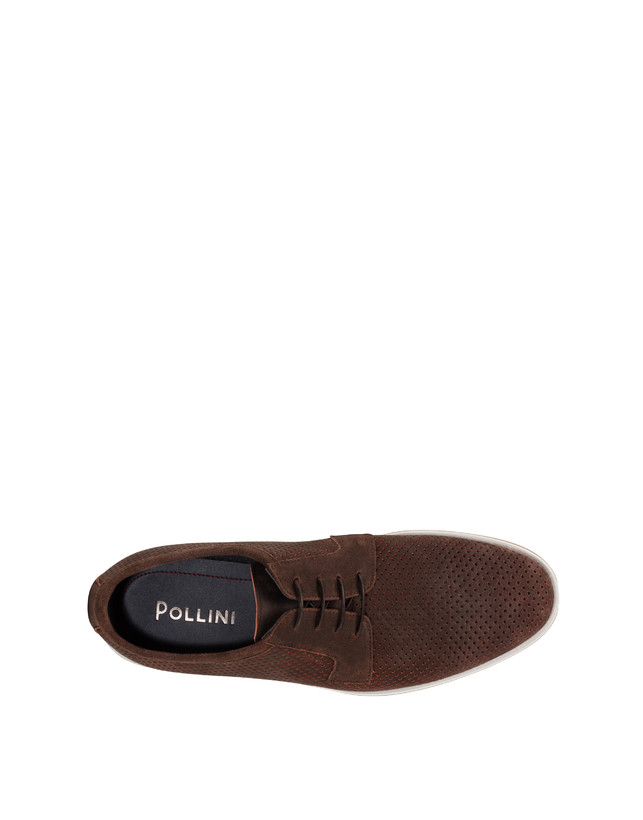 Pollini Derby In Scamosciato Traforato B-light T.moro 2025
