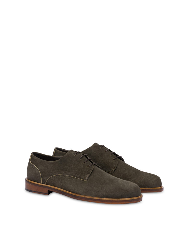 Pollini Derby In Scamosciato Classic Grafite In Linea