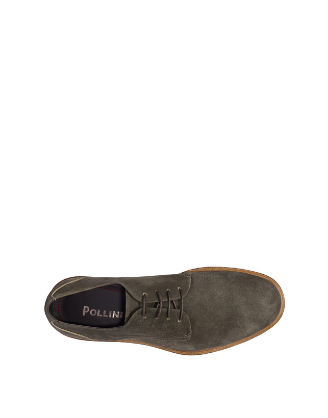 Pollini Derby In Scamosciato Classic Grafite In Linea