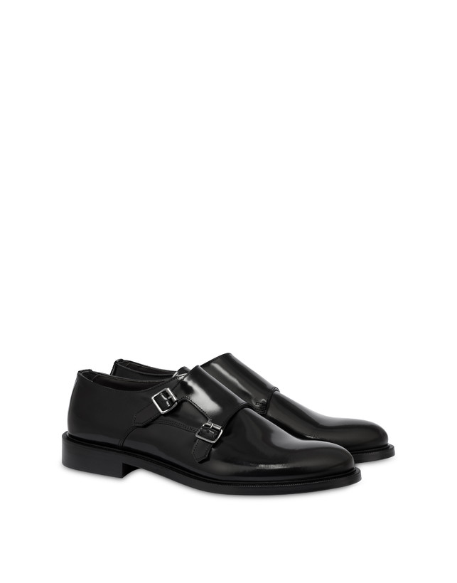 Pollini Monk Strap In Vitello 1920 Nero Spedizione Gratuita