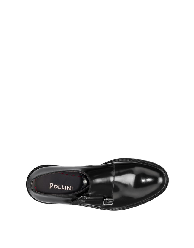 Pollini Monk Strap In Vitello 1920 Nero Spedizione Gratuita