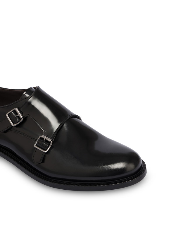 Pollini Monk Strap In Vitello 1920 Nero Spedizione Gratuita