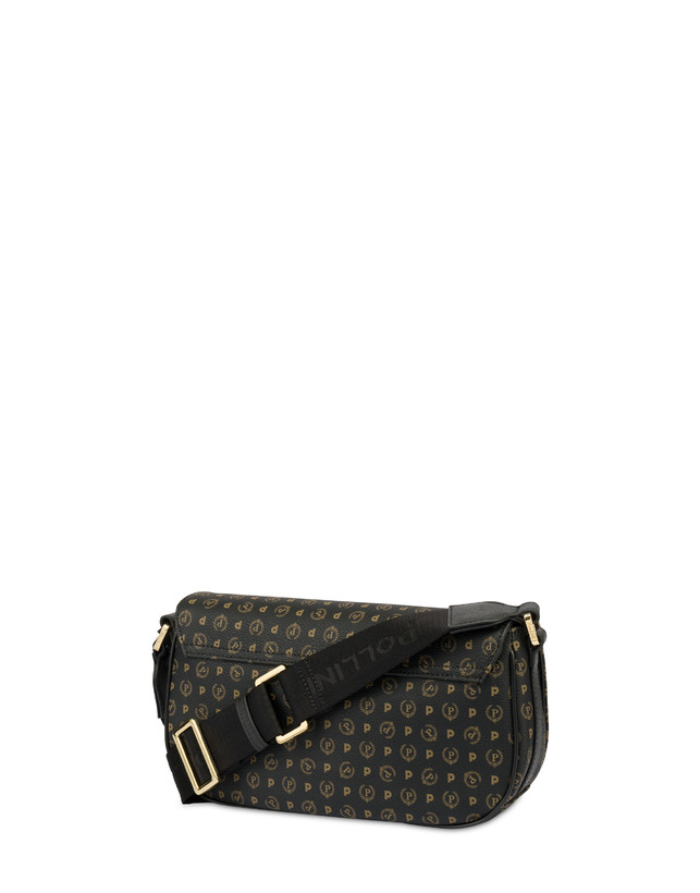 Pollini Borsa A Tracolla Heritage Pvc Nero/nero Spedizione gratuita