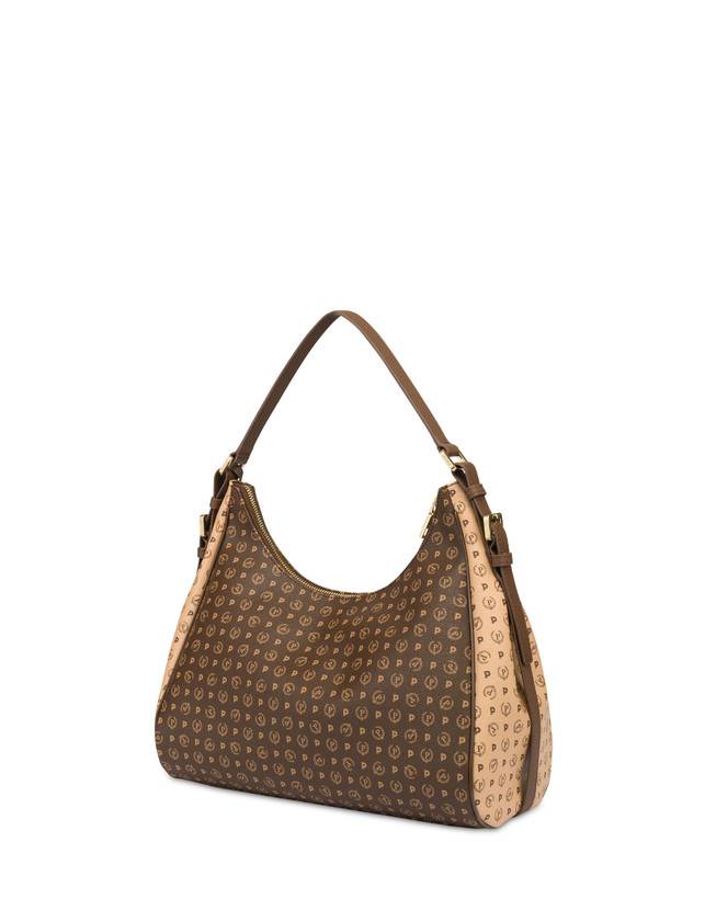 Pollini Hobo Bag Bicolor Heritage Pvc Marrone/crema/marrone Sconto di tempo limitato