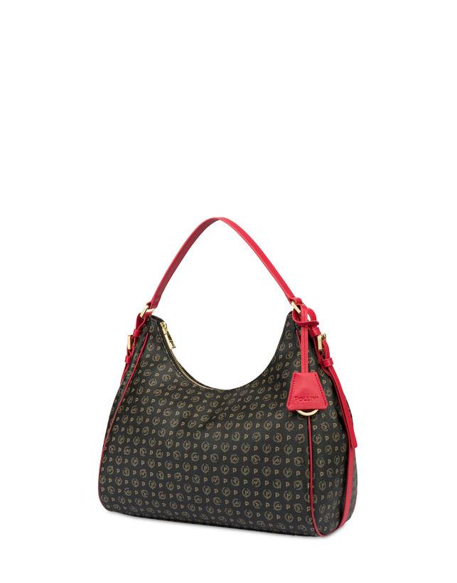 Pollini Hobo Bag Heritage Pvc Nero/lacca Consegna Veloce