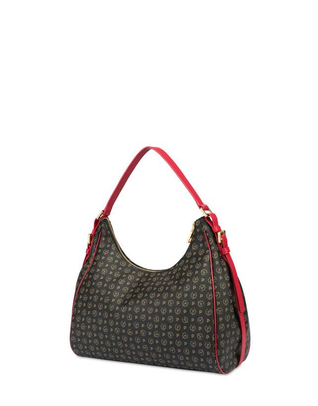Pollini Hobo Bag Heritage Pvc Nero/lacca Consegna Veloce