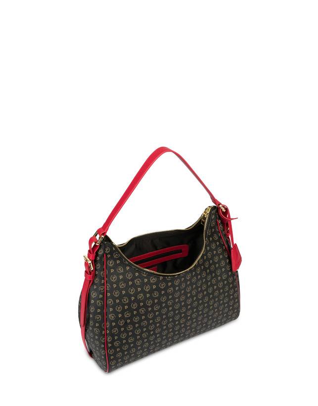 Pollini Hobo Bag Heritage Pvc Nero/lacca Consegna Veloce