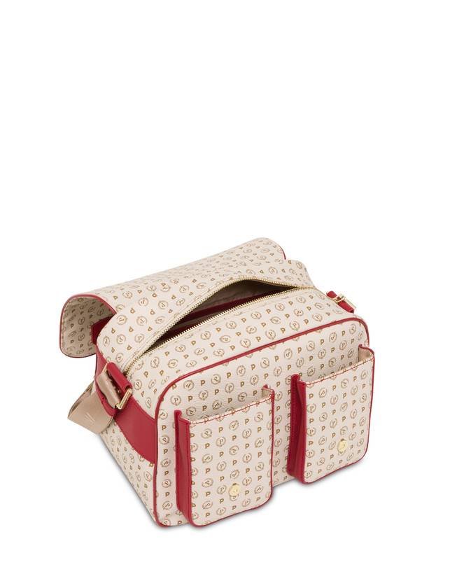 Pollini Borsa A Spalla Multitasche Heritage Logo Classic Avorio/lacca Fino Al -60%