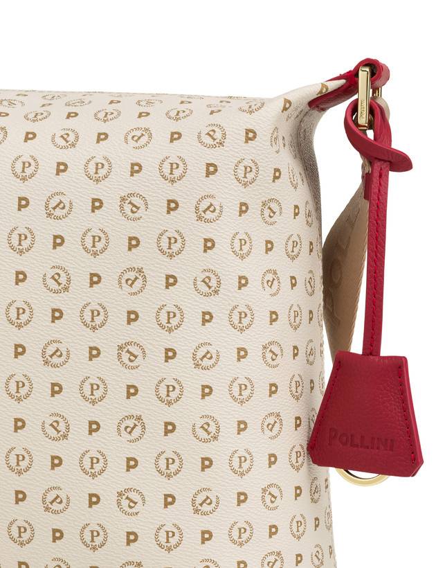 Pollini Borsa Hobo Heritage Logo Classic Avorio/lacca Shopping Online