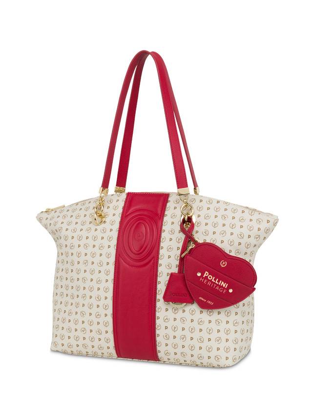 Pollini Tote Bag Heritage 70th Anniversary Avorio/rosso Affare Del Giorno