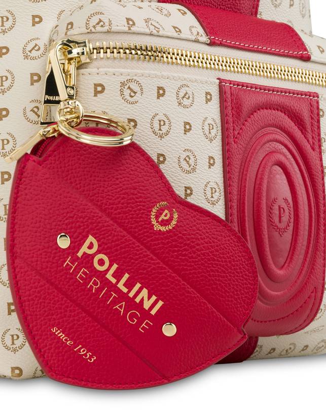 Pollini Zaino Heritage 70th Anniversary Avorio/rosso Sottocosto