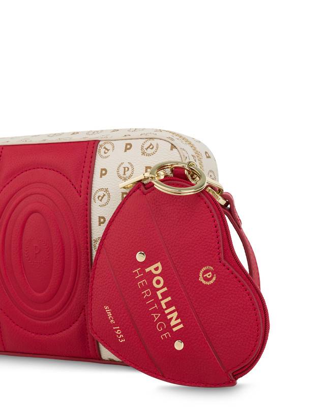 Pollini Borsa A Tracolla Heritage 70th Anniversary Avorio/rosso Novità