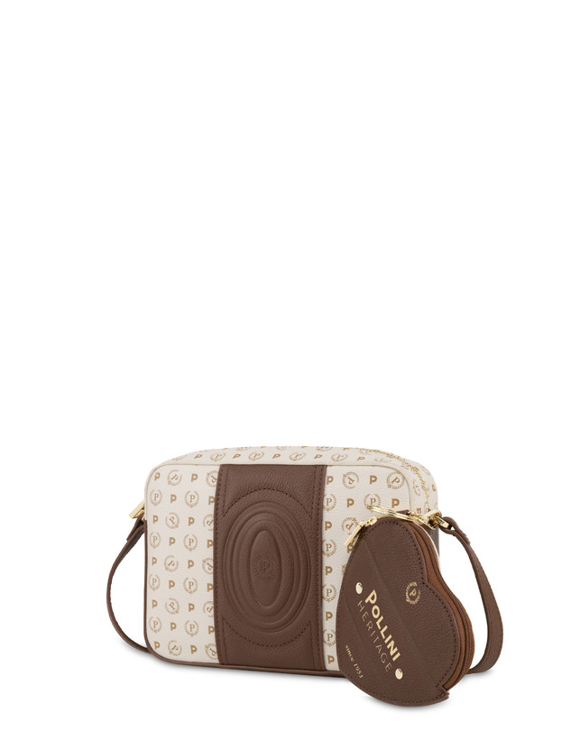 Pollini Borsa A Tracolla Heritage 70th Anniversary Avorio/marrone Offerta
