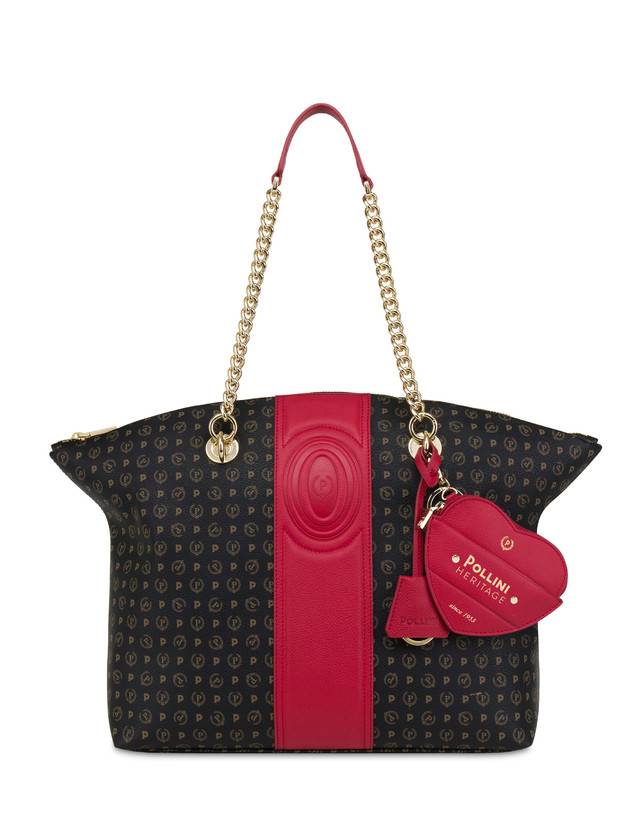 Pollini Tote Bag Heritage 70th Anniversary Nero/rosso Outlet