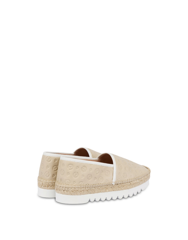 Pollini Espadrillas Heritage Logo Embossed Avorio Vendita Economica