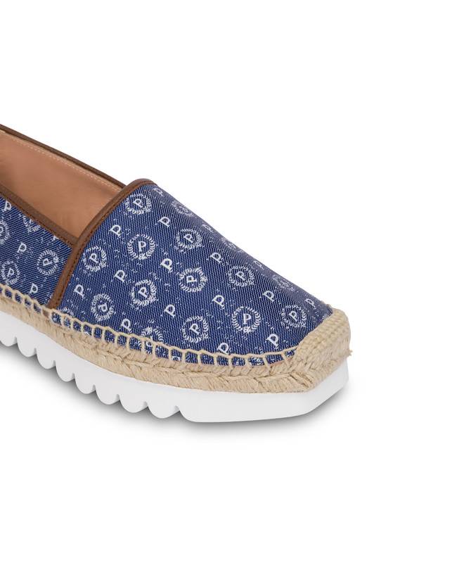 Pollini Espadrillas Heritage Denim Jacquard Blu/marrone Online Outlet