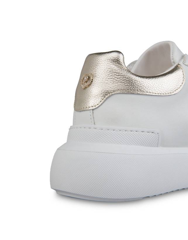 Pollini Sneaker Avorio/platino/bianco In Linea