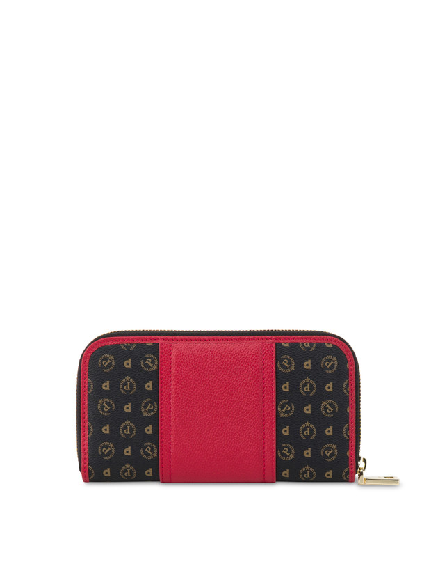 Pollini Portafoglio Zip Around Heritage 70th Anniversary Nero/rosso Promozione Limitata