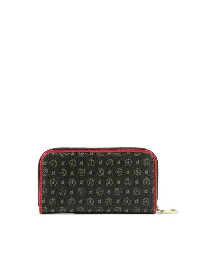 Pollini Portafoglio Zip Around Heritage Logo Classic Nero/lacca Presa