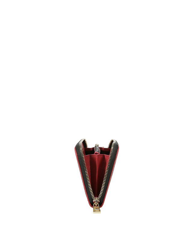 Pollini Portafoglio Zip Around Heritage Logo Classic Nero/lacca Presa