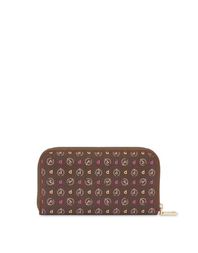 Pollini Portafoglio Zip Around Heritage Logo Classic Multicolor/marrone Online