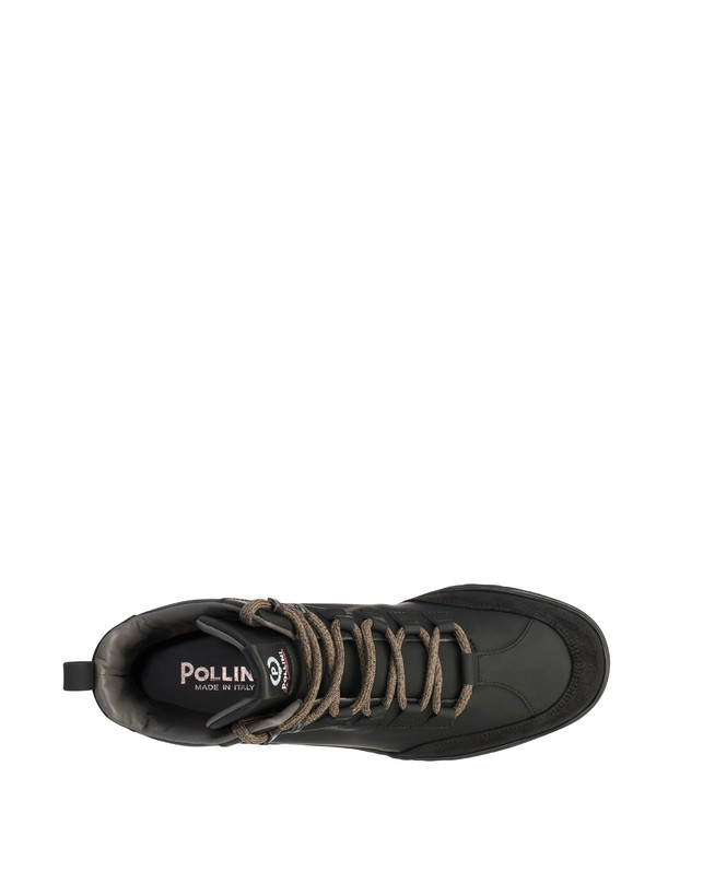 Pollini Pedule Mid In Vitello Ice Cracker Nero/nero/nero 2025