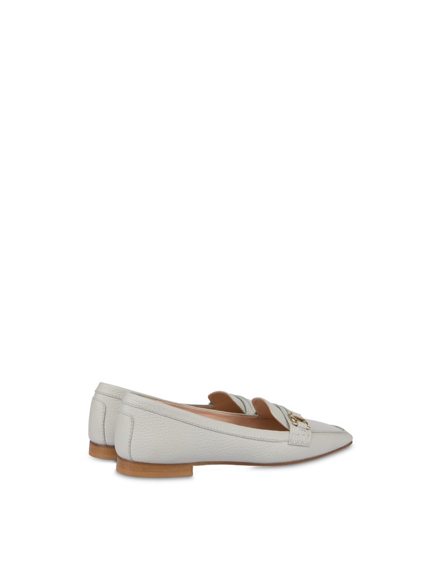 Pollini Mocassini In Vitello Uptown Gesso In Linea