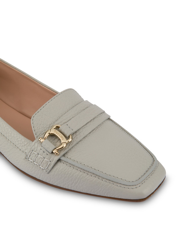 Pollini Mocassini In Vitello Uptown Gesso In Linea