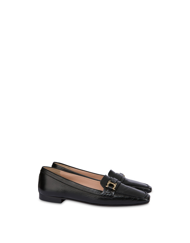 Pollini Mocassini In Naplak Uptown Nero Nuovo