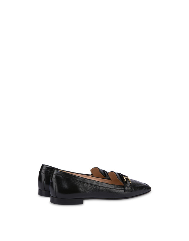 Pollini Mocassini In Naplak Uptown Nero Nuovo