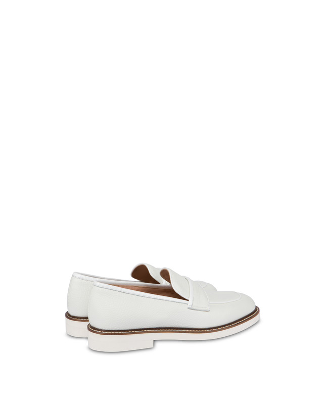 Pollini Mocassini In Vitello Mannish Bianco/bianco Vendita