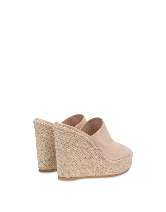 Pollini Mules Con Zeppa In Camoscio Playa Sabbia Acquista Ora