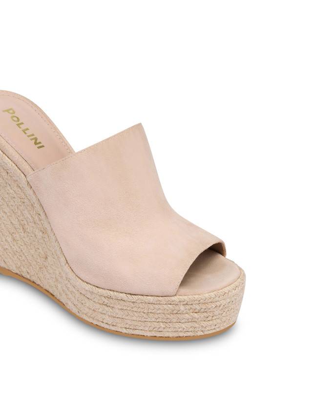 Pollini Mules Con Zeppa In Camoscio Playa Sabbia Acquista Ora