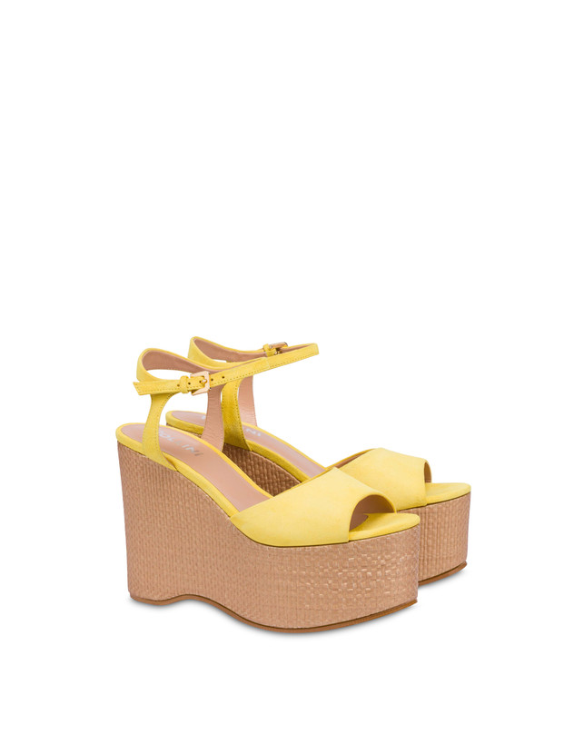 Pollini Sandali In Nappa Con Zeppa Capri Sun/naturale Shopping Online