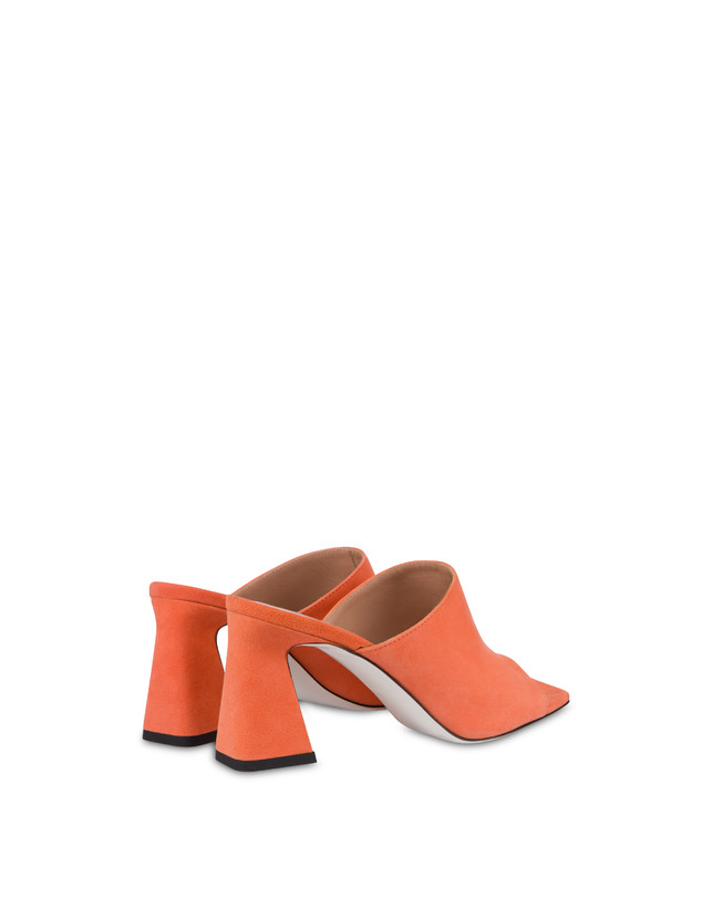 Pollini Mules Con Tacco In Camoscio Nina Coral Economico