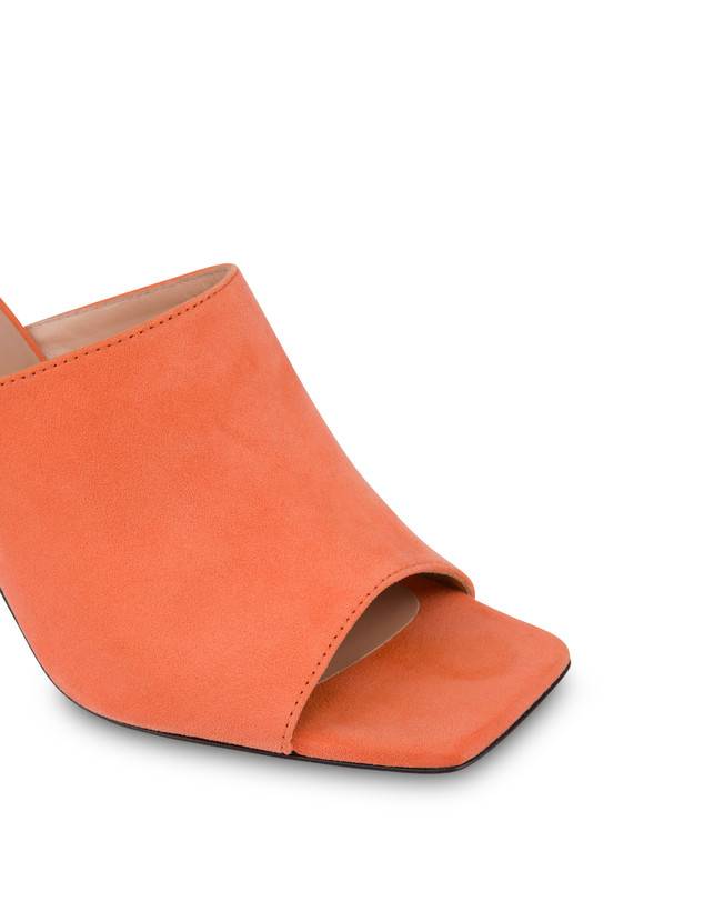 Pollini Mules Con Tacco In Camoscio Nina Coral Economico