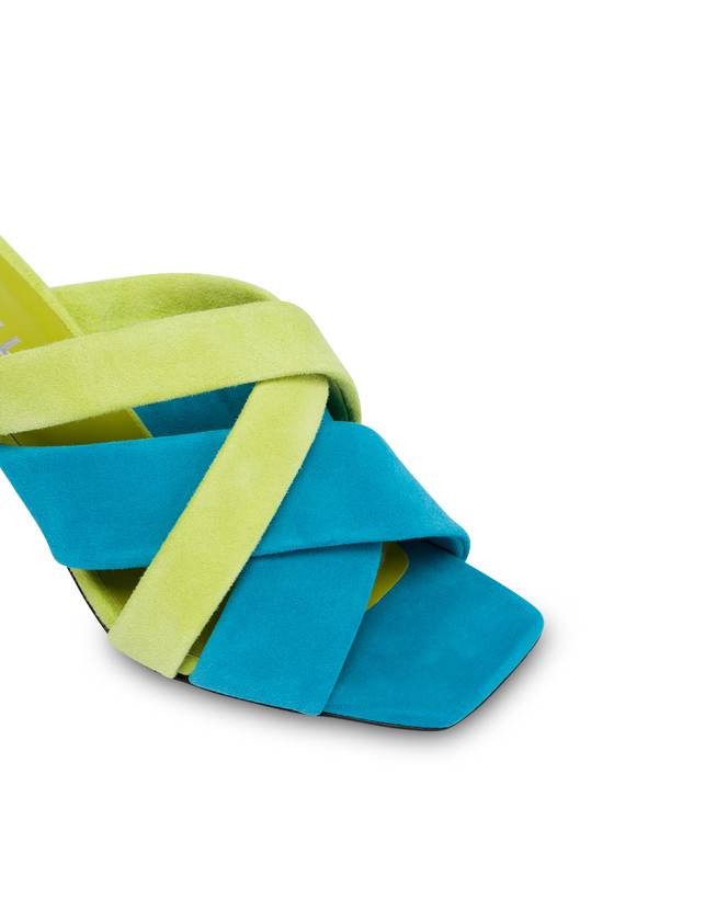 Pollini Mules In Camoscio Colour Explosion Pool/apple/iris Online